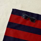 Familienaam Strandhuis Retro Sunset Souvenirs 60s Strandlaken (In situ)