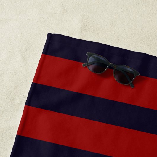 Familienaam Strandhuis Retro Sunset Souvenirs 60s Strandlaken (In situ)