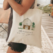 Familienaam Strandtas Boerderij Schuur Est Jaar Tote Bag