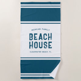 Familienaam Summer Vacation Beach House Strandlaken