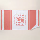 Familienaam Summer Vacation Beach House Strandlaken (Voorkant)