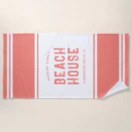 Familienaam Summer Vacation Beach House Strandlaken