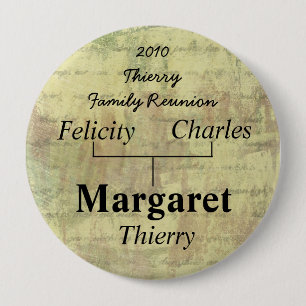 Familienaam tag ronde button 4,0 cm