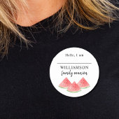 Familienaam tag ronde sticker