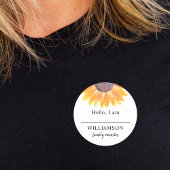 Familienaam tag ronde sticker