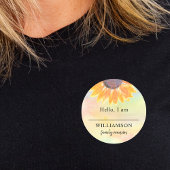 Familienaam tag ronde sticker