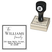 familienaam terugkeeradres rubberstempel (Gestempeld)