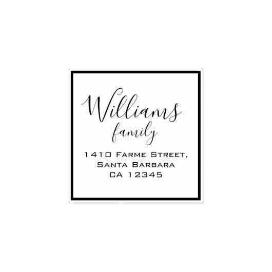 familienaam terugkeeradres rubberstempel (Afrduk)