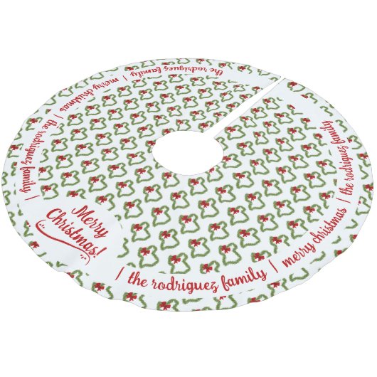 Familienaam Texas Kerstmis met Red Bow Kerstboom Rok (Gekanteld)