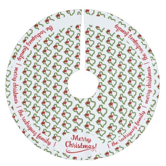 Familienaam Texas Kerstmis met Red Bow Kerstboom Rok (Voorkant)