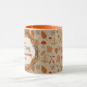 Familienaam Thanksgiving Herfstbladeren Mok (Midden)