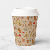 Familienaam Thanksgiving Herfstbladeren Papieren Bekers (Achterkant)