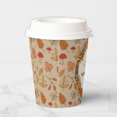 Familienaam Thanksgiving Herfstbladeren Papieren Bekers (Rechts)