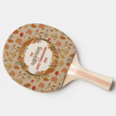 Familienaam Thanksgiving Herfstbladeren Tafeltennisbatje (Zijkant)