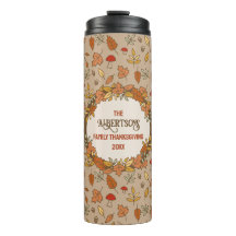 Familienaam Thanksgiving Herfstbladeren