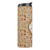 Familienaam Thanksgiving Herfstbladeren Thermosbeker (Gedraaid links)