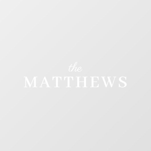 Familienaam | Transparante ingang van deur Raamsticker (Vel)