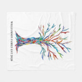 Familienaam Tree Fleece Deken (Voorkant (Horizontaal))