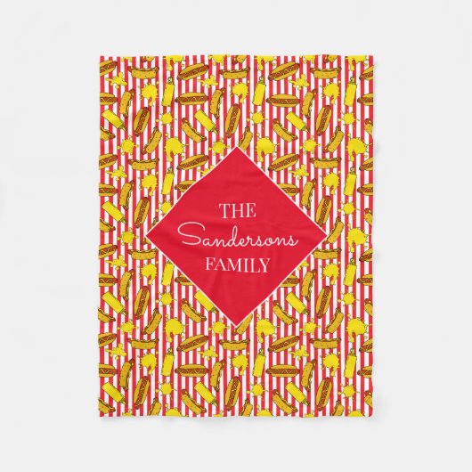 Familienaam TV-Kamer Thuis Bioscoop Patroon Fleece Deken (Voorkant)