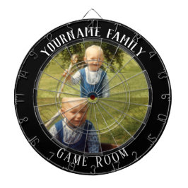 Familienaam Twee Fotospellen Zaal Dartbord