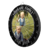 Familienaam Twee Fotospellen Zaal Dartbord (Voorkant Rechts)