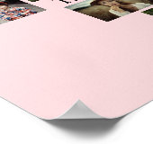 Familienaam van de Foto Collage in Hart 20 Pics Ro Poster (Hoek)