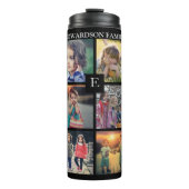 Familienaam van de moderne zwarte familiefoto coll thermosbeker (Voorkant)