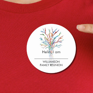 Familienaam van gezinshereniging ronde sticker