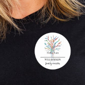 Familienaam van gezinshereniging ronde sticker