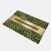 Familienaam van het groene goudblad deurmat (Schuin)