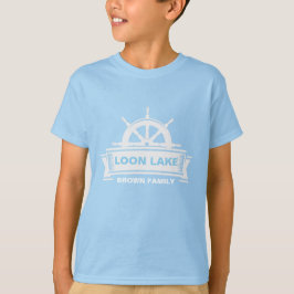 Familienaam van het meer- of stuurwiel t-shirt