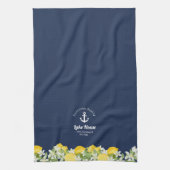 Familienaam van het moderne Lemon Lake House Theedoek (Verticaal)