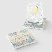 Familienaam van kustbrak stenen onderzetter (Zijkant)