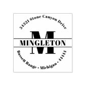 Familienaam Vet Initiaal Rubberstempel (Afrduk)