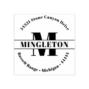 Familienaam Vet Initiaal Rubberstempel