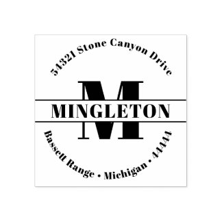 Familienaam Vet Initiaal Rubberstempel