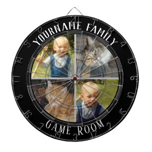 Familienaam Vier Foto Game Room Dartbord