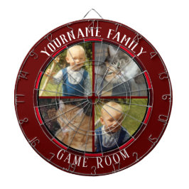 Familienaam Vier Foto Game Room Dartbord
