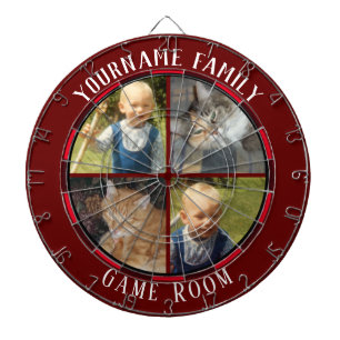 Familienaam Vier Foto Game Room Dartbord