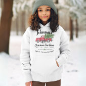 Familienaam Vintage Kerstboom Boerderij Truck Hoodie