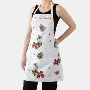 Familienaam Vogel Kerstpatroon Schort