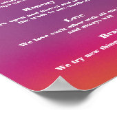 Familienaam Waarden Poster  en bewerkbaar (Hoek)