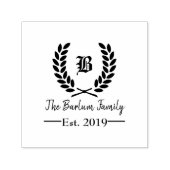 Familienaam Wall Decal Zelfinktende Stempel (Design)