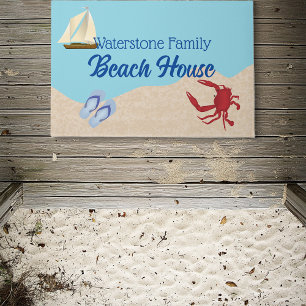 Familienaam Water en Zand Beach House Deurmat