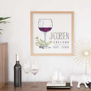 Familienaam Wine Cellars Art Print