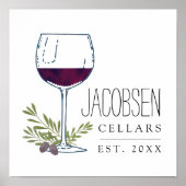 Familienaam Wine Cellars Art Print (Voorkant)