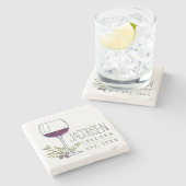 Familienaam Wine Cellers Stenen Onderzetter (Zijkant)