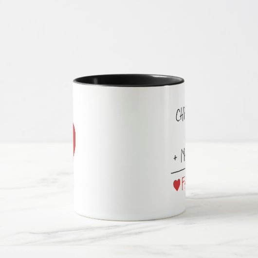 Familienaam Wiskunde Love for Family of Three Mok (Midden)