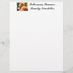 Familienaam Zomer Nieuwsbrief briefpapier Bloem