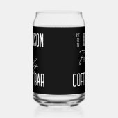 Familienaam Zwarte en Witte Koffie Blikvorm Glas (Rechts)